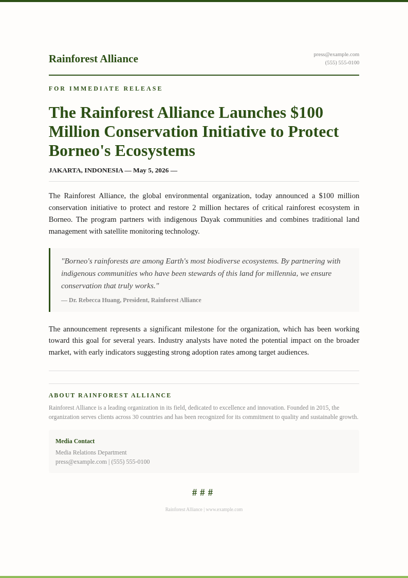 Botanical Nature Press Release